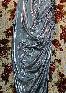 Metallic Ruched Bodycon Dress