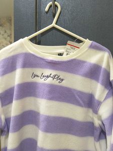 Striped Pullover Sweatshirt