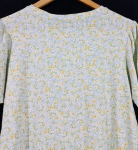 Elegant Light Green Printed Top