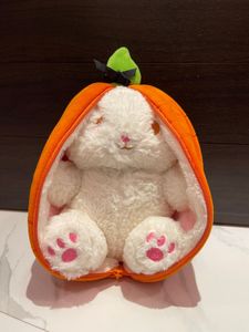 Reversible Carrot Bunny Plush Soft Toy