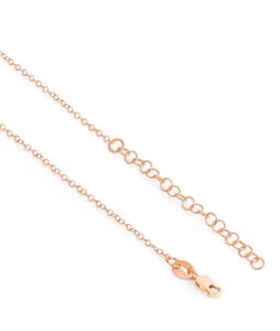 925 SS necklace with pink solitaires