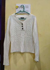 knit white top stretchy 34-38