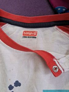 Red and White Tshirt With Pyjama