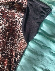 Animal Print &amp; Black Dress