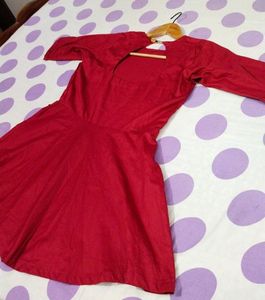 Beautiful Red Colour Frock For Girls