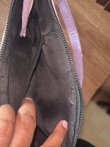 Lilac Croc Embossed Shoulder Bag