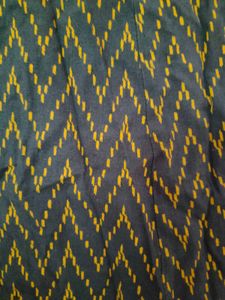 Siyahi Black And Yellow A-line Kurti With Button