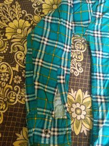 Blue Plaid Hoodie Shirt - Men&#39;s