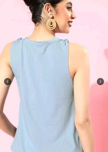 Blue Solid Twist