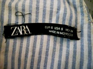 Zara Peplum Style Blue Stripe Jumpsuit
