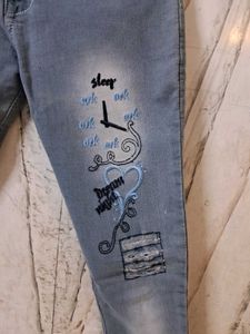 Embroidered Denim Jeans