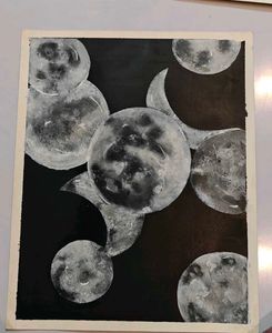 Lunar Phases Painting
