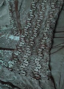 Elegant Emerald Black Abaya