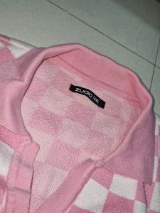 Pink Checkered Top