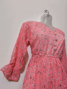 Floral Pink Maxi Dress