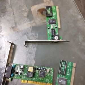 Computer Lan Card 3 No Good Condition With Peked