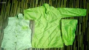 Festive Green Boys' Kurta Set