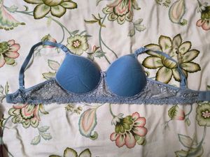Blue Lace Bra