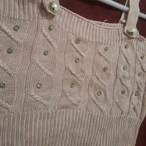 Pink Knit Crop Top