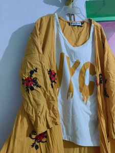 Shrug Type Kurti With Embroidery...