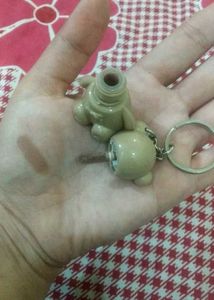Cute Bear Keychain Lip Gloss - Nude Brown Shade
