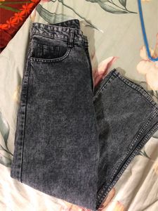 Charcoal Color Mom Jeans