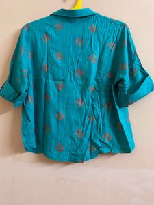Stylish Blue Printed Shirt