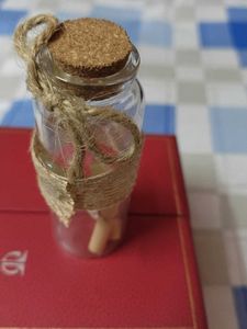 Beautiful Glass Bottle With Msg Inside