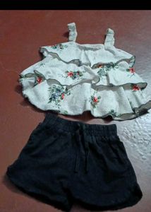 Cute Girl's Top and Shorts Set
