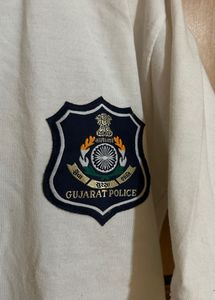 Gujarat Police Embroidered T-Shirt Size M&L