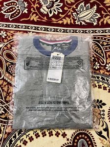 PETER ENGLAND Men Colorblock, Striped Grey Sweater