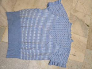 Cute Blue Knit Top