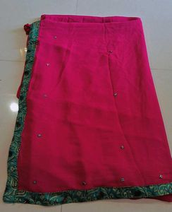 pink plane saree