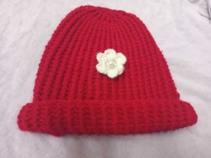 Red Crochet cap