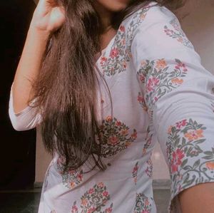 Elegant White Printed Kurta