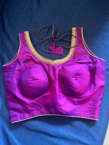 Elegant Purple Saree Blouse