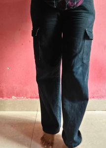 Black Four Pockets Cargo