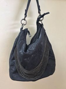 Black Chain Hobo Bag