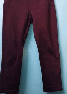 Burgundy Casual Trousers