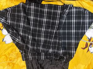 Trendy Plaid Mini Skirt &amp; Satin top(NO COINS)
