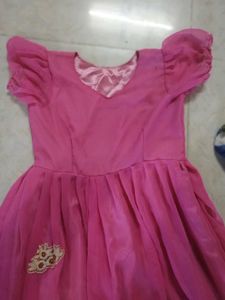 Puff Sleeves Pleated Dress/Kurti