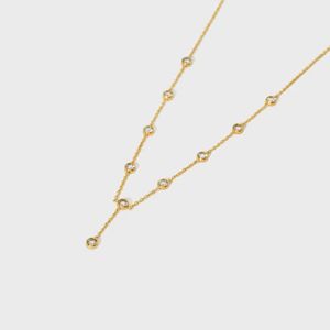 Diamante charm necklace | anti tarnish, water resi