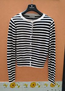 H&amp;M Striped Cardigan Sweater Top fullsleeves