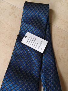 Blue Colour Tie With Cufflinks