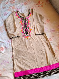 Embroidery Work Kurti For Girls