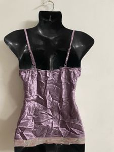 Puple Vintage Cami With Lace