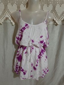 Combo Of Short Dress &amp; Crochet Flared Srug