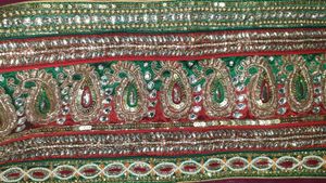 Heavy Work Embroidered Saree Rani Pink