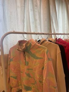 Pastel Camo Quarter-Zip Sweatshirt