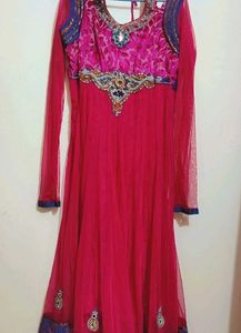 Megenta Anarkali Long Kurti For 34 Bust